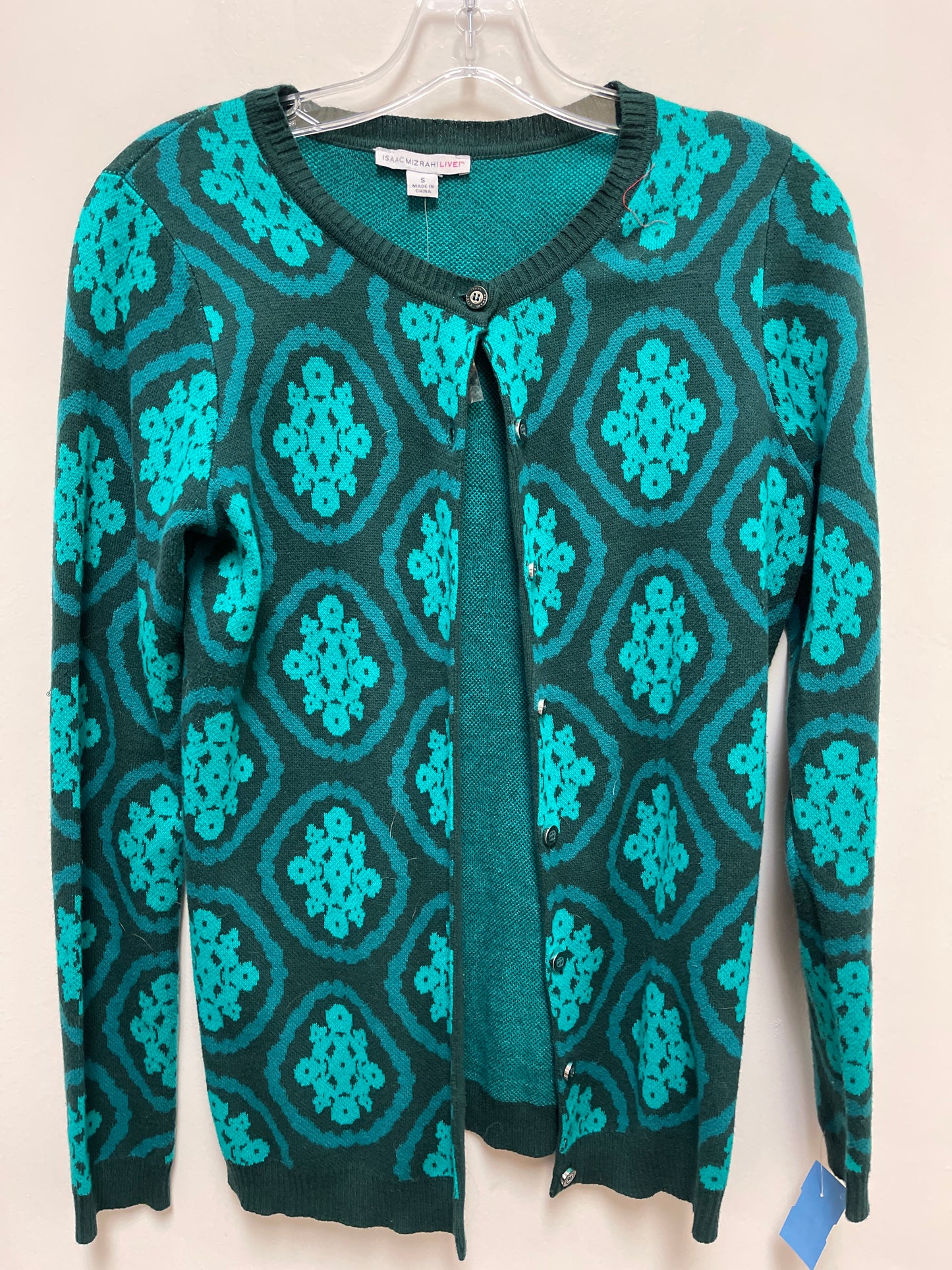 Cardigan By Isaac Mizrahi Live Qvc In Green, Size: S