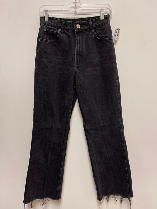 Jeans Wide Leg By Zara In Black Denim, Size: 4