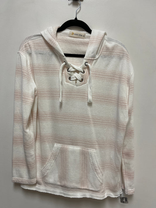 Sweater By Ocean Drive In Pink & White, Size: M