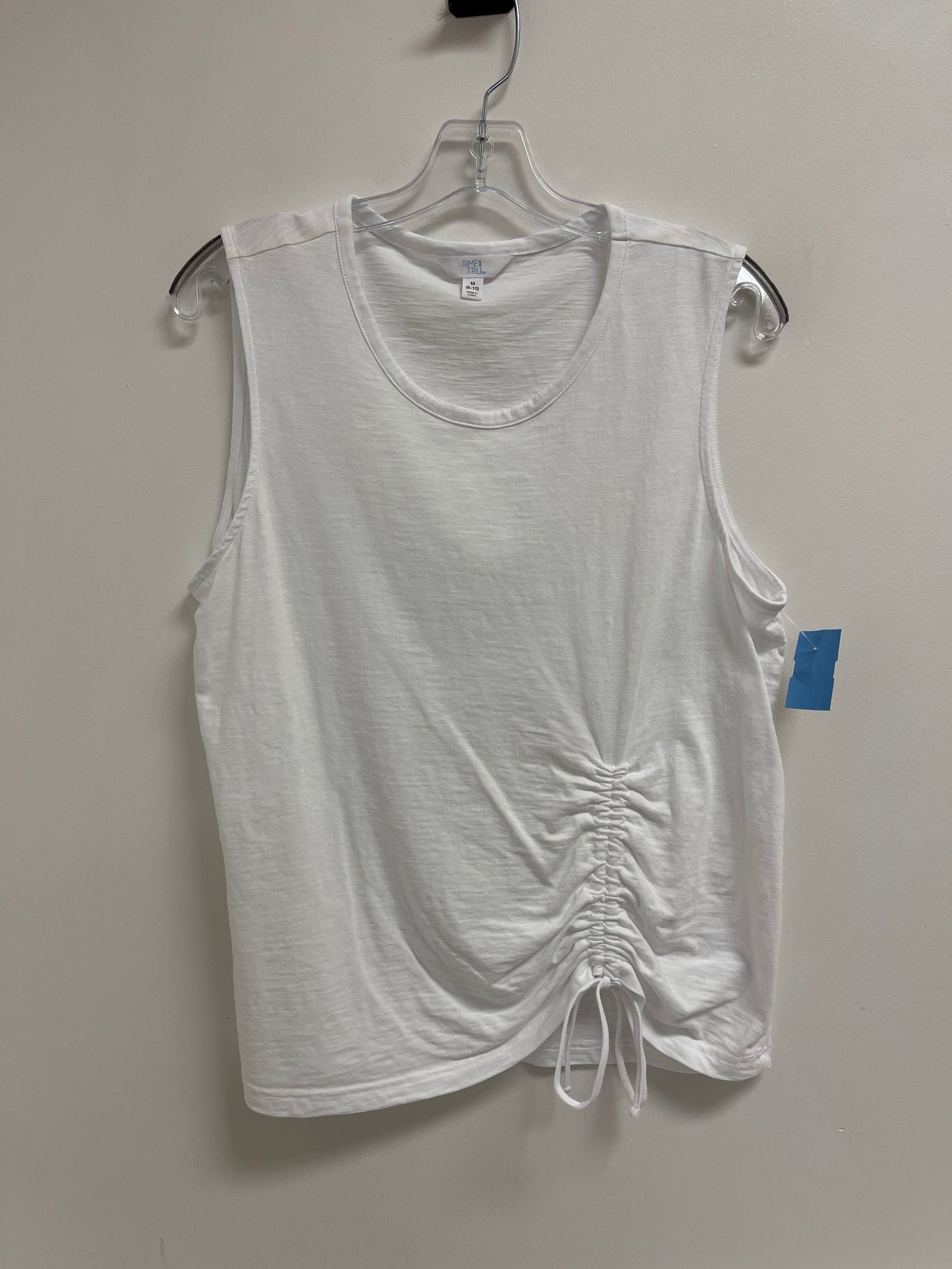 Top Sleeveless By Time And Tru In White, Size: M