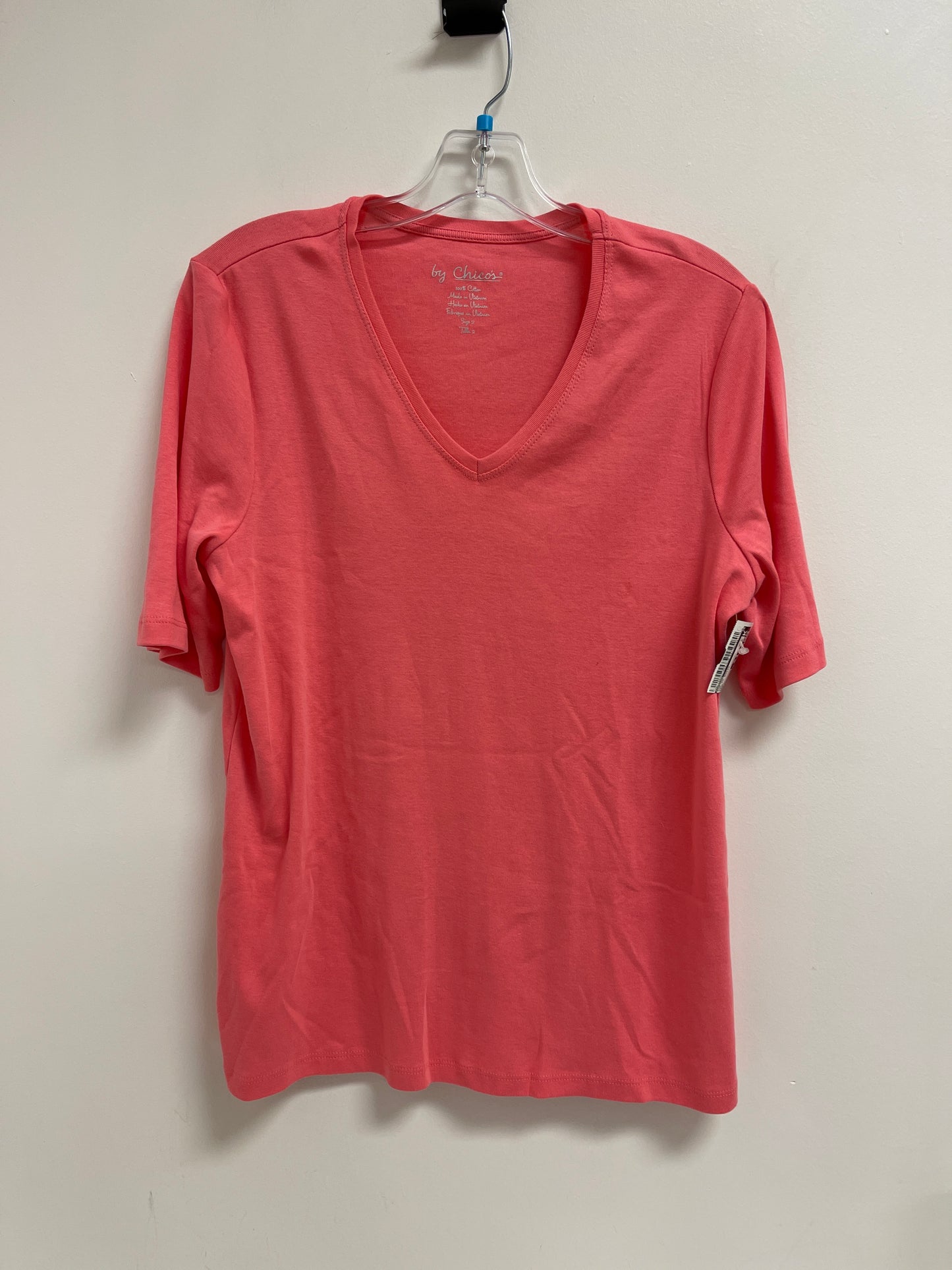 Top Short Sleeve Basic By Chicos In Pink, Size: L