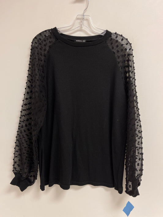 Top Long Sleeve By Clothes Mentor In Black, Size: 2x