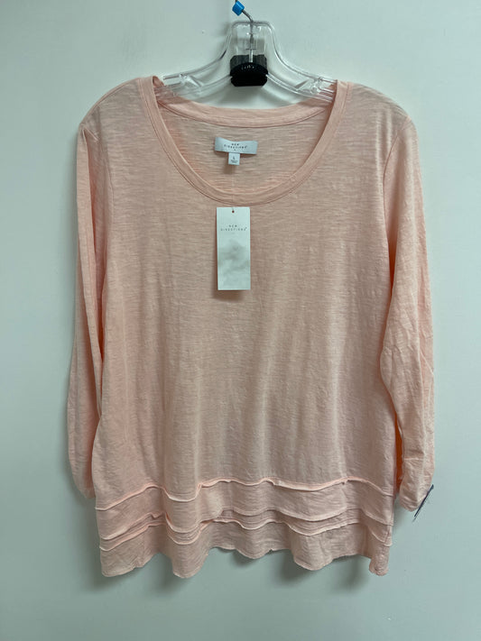 Top Long Sleeve By New Directions In Pink, Size: L