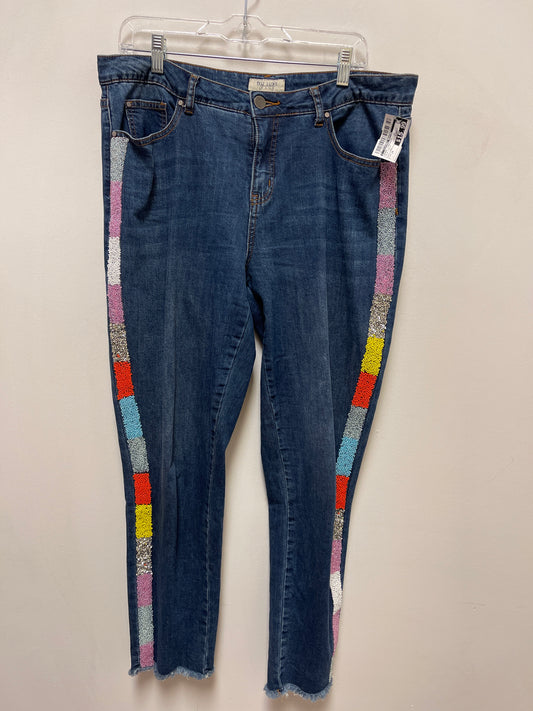 Jeans Straight By Clothes Mentor In Blue Denim, Size: 14