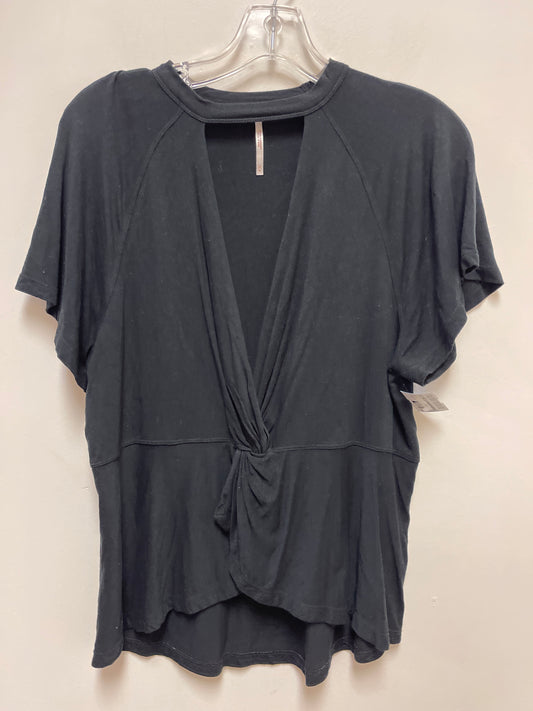 Top Short Sleeve By Free People In Black, Size: M