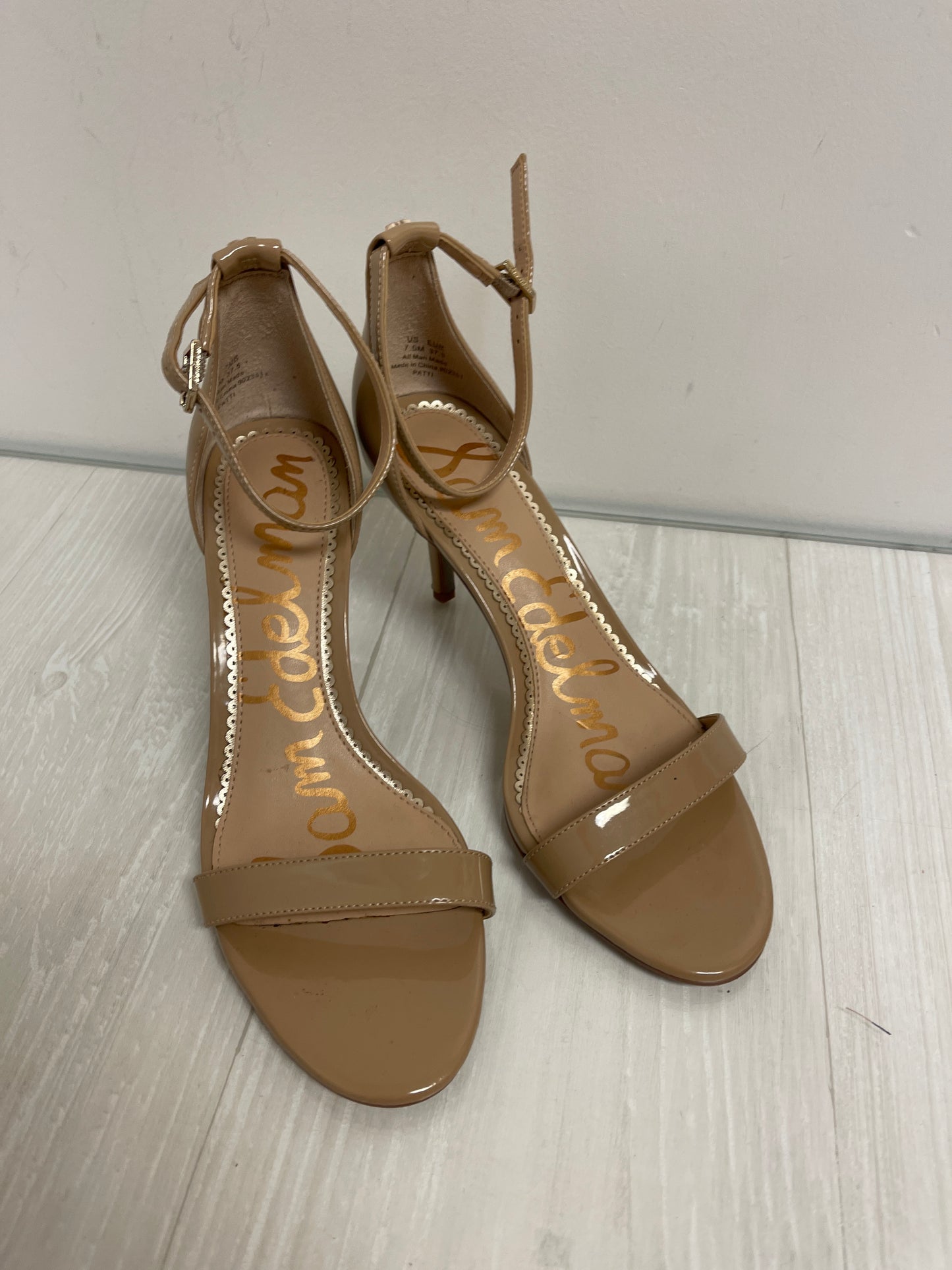 Sandals Heels Stiletto By Sam Edelman In Brown, Size: 7.5