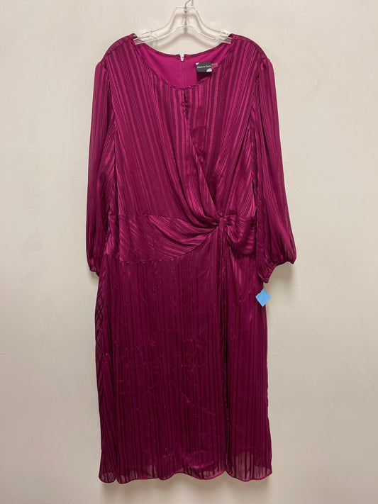 Dress Casual Midi By Clothes Mentor In Purple, Size: 2x