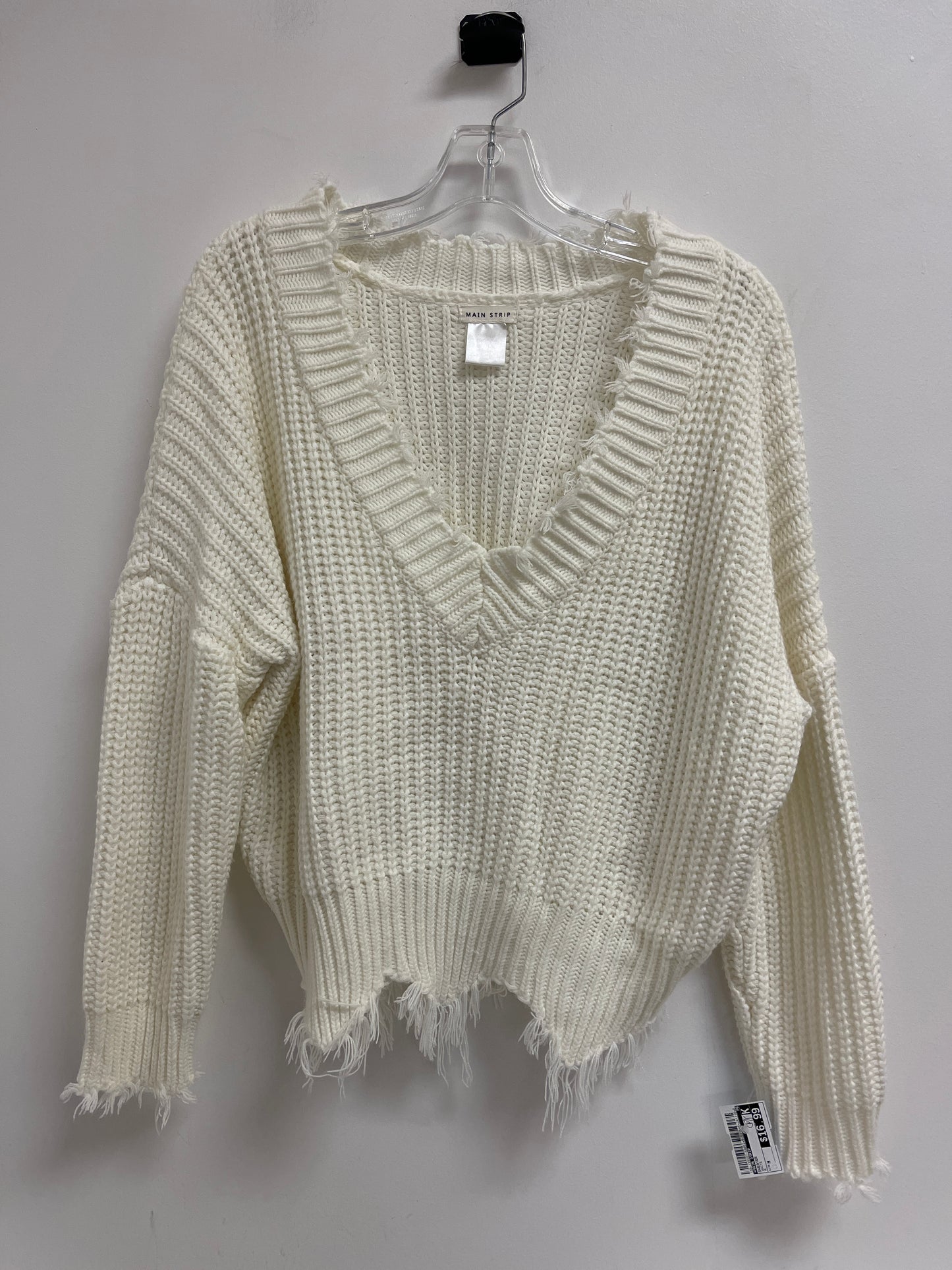 Sweater By Main Strip In White, Size: M