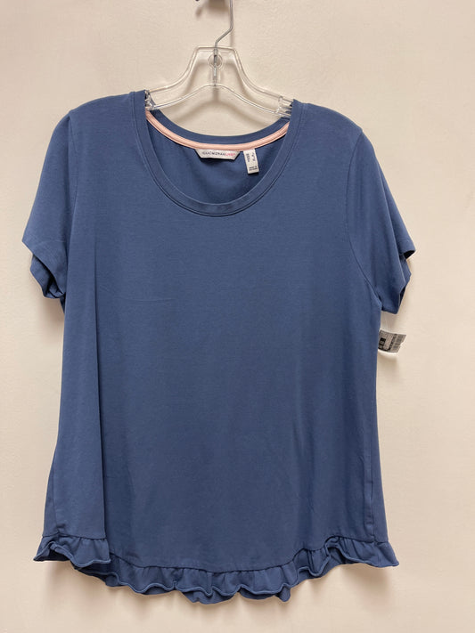 Top Short Sleeve By Isaac Mizrahi Live Qvc In Blue, Size: L