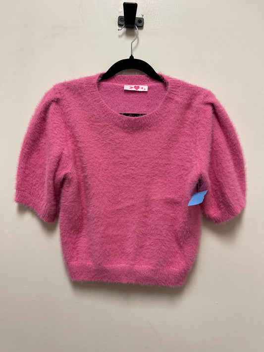 Sweater Short Sleeve By Buddy Love In Pink, Size: M