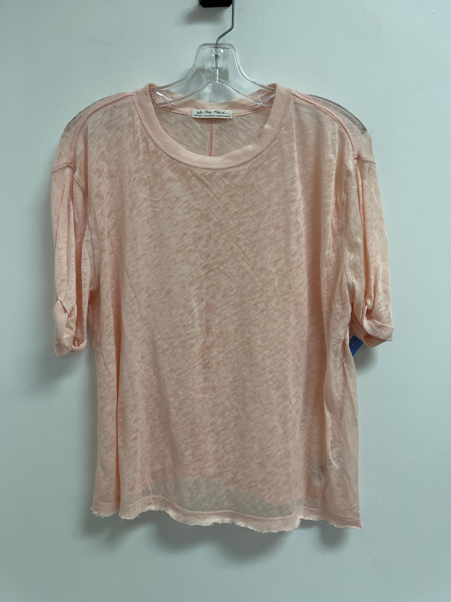 Top Short Sleeve By We The Free In Pink, Size: Xs