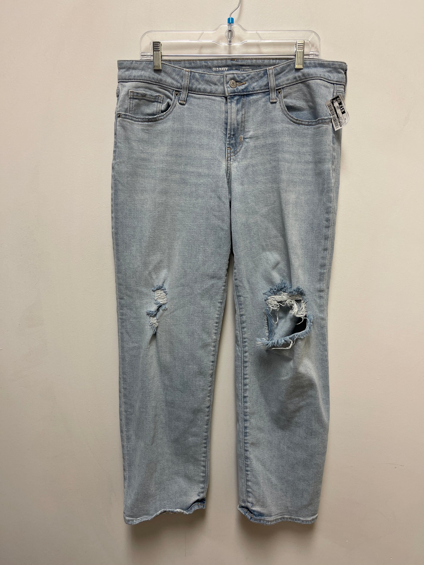 Jeans Straight By Old Navy In Blue Denim, Size: 12