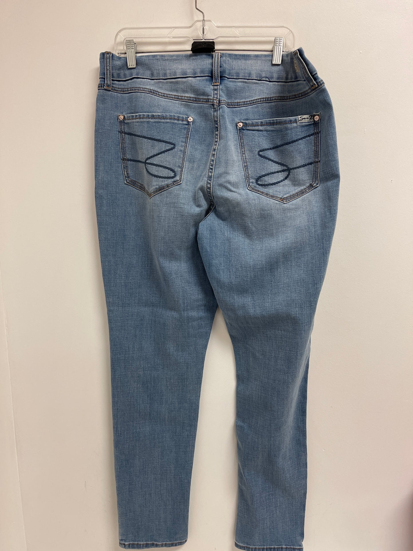 Jeans Skinny By Seven 7 In Blue Denim, Size: 16