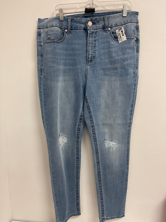 Jeans Skinny By Seven 7 In Blue Denim, Size: 16