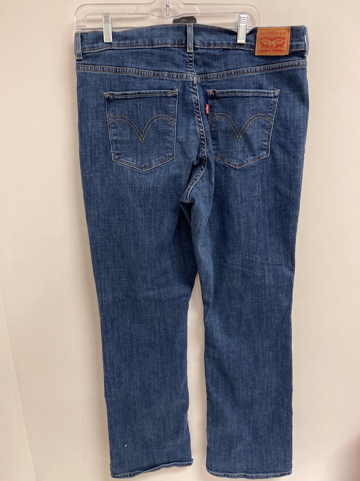 Jeans Boot Cut By Levis In Blue Denim, Size: 14