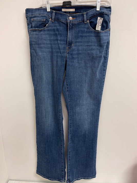 Jeans Boot Cut By Levis In Blue Denim, Size: 14