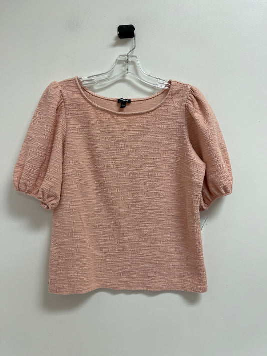 Top Short Sleeve By Express In Pink, Size: L