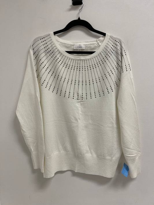 Sweater By Milano In White, Size: Xl