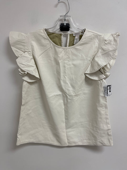 Top Short Sleeve By Tcec In Cream, Size: L