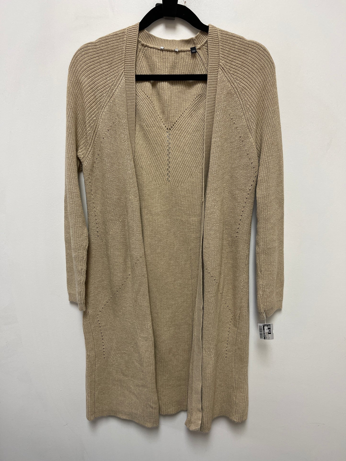 Cardigan By Clothes Mentor In Cream, Size: L