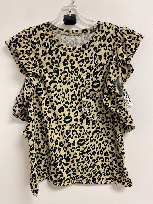 Top Short Sleeve By Clothes Mentor In Animal Print, Size: S