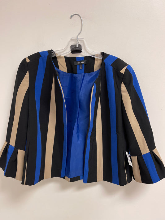 Blazer By Nine West In Striped Pattern, Size: M