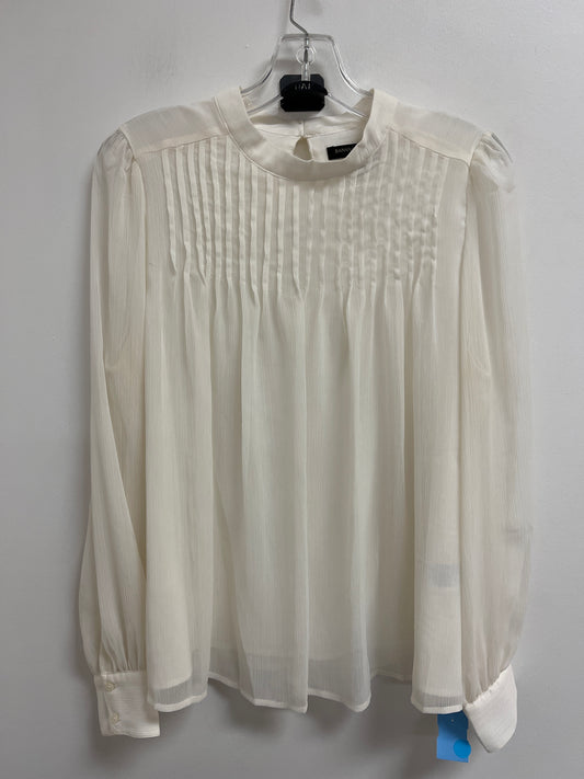 Top Long Sleeve By Banana Republic In Cream, Size: M