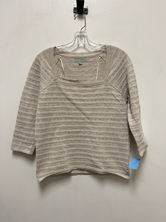 Top Long Sleeve By Clothes Mentor In Cream, Size: L