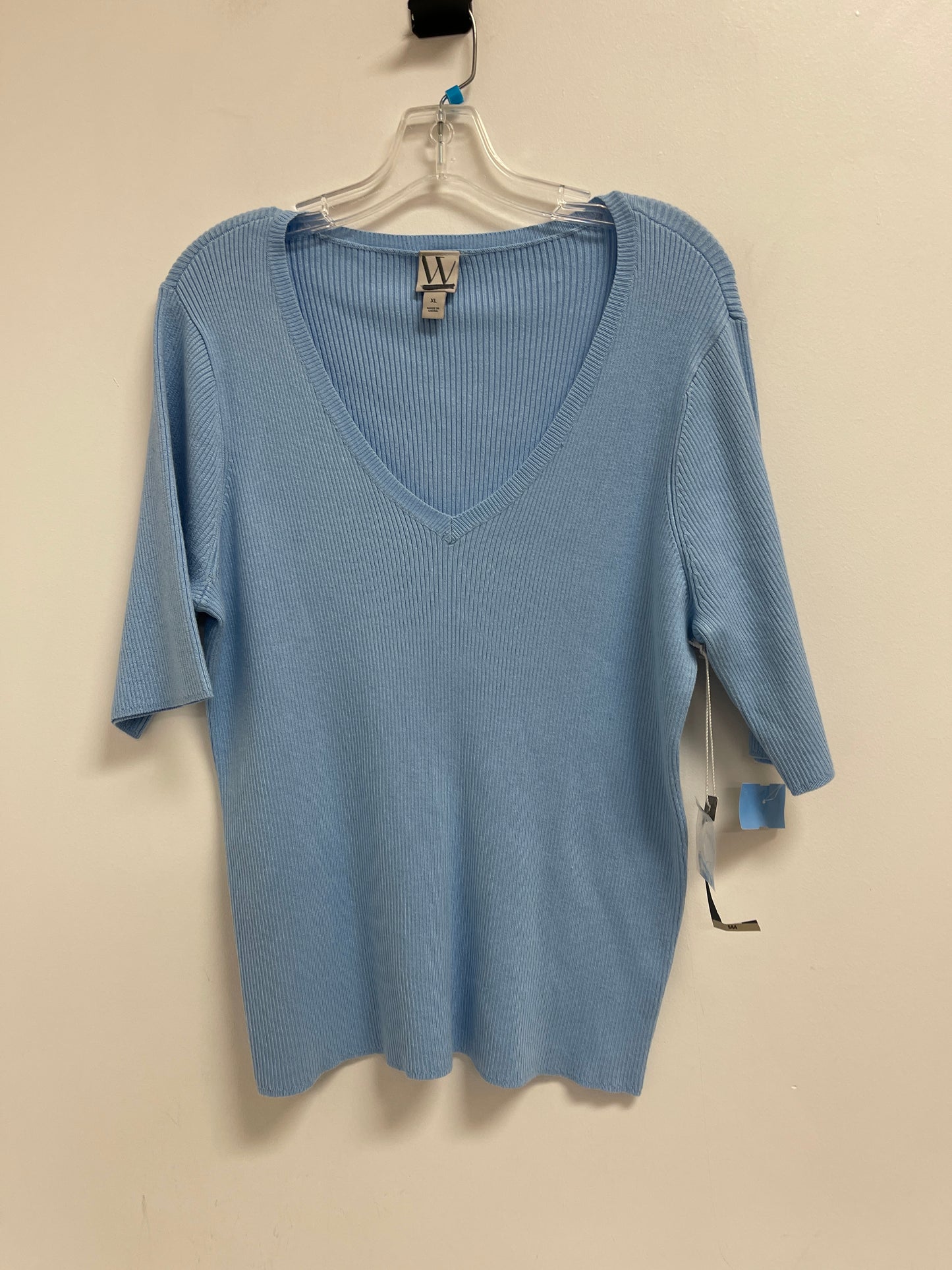 Top Short Sleeve By Worthington In Blue, Size: Xl