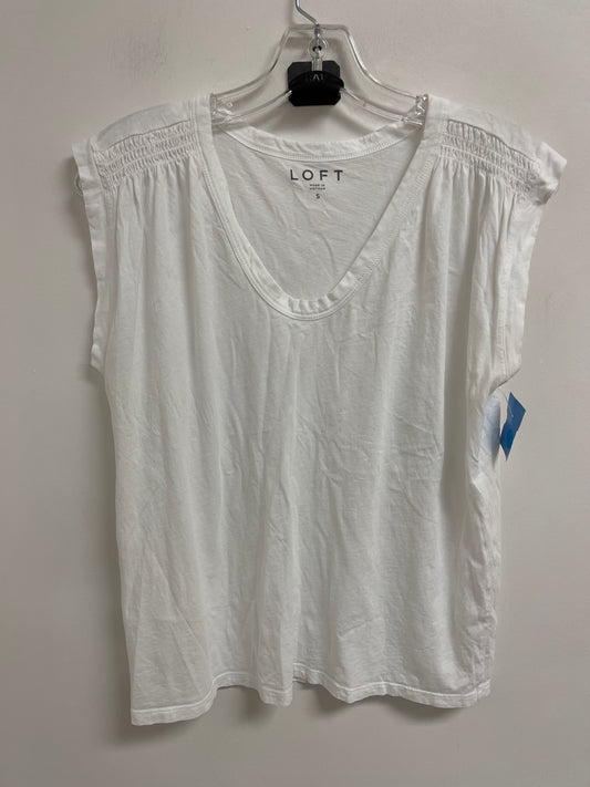 Top Short Sleeve By Loft In White, Size: S