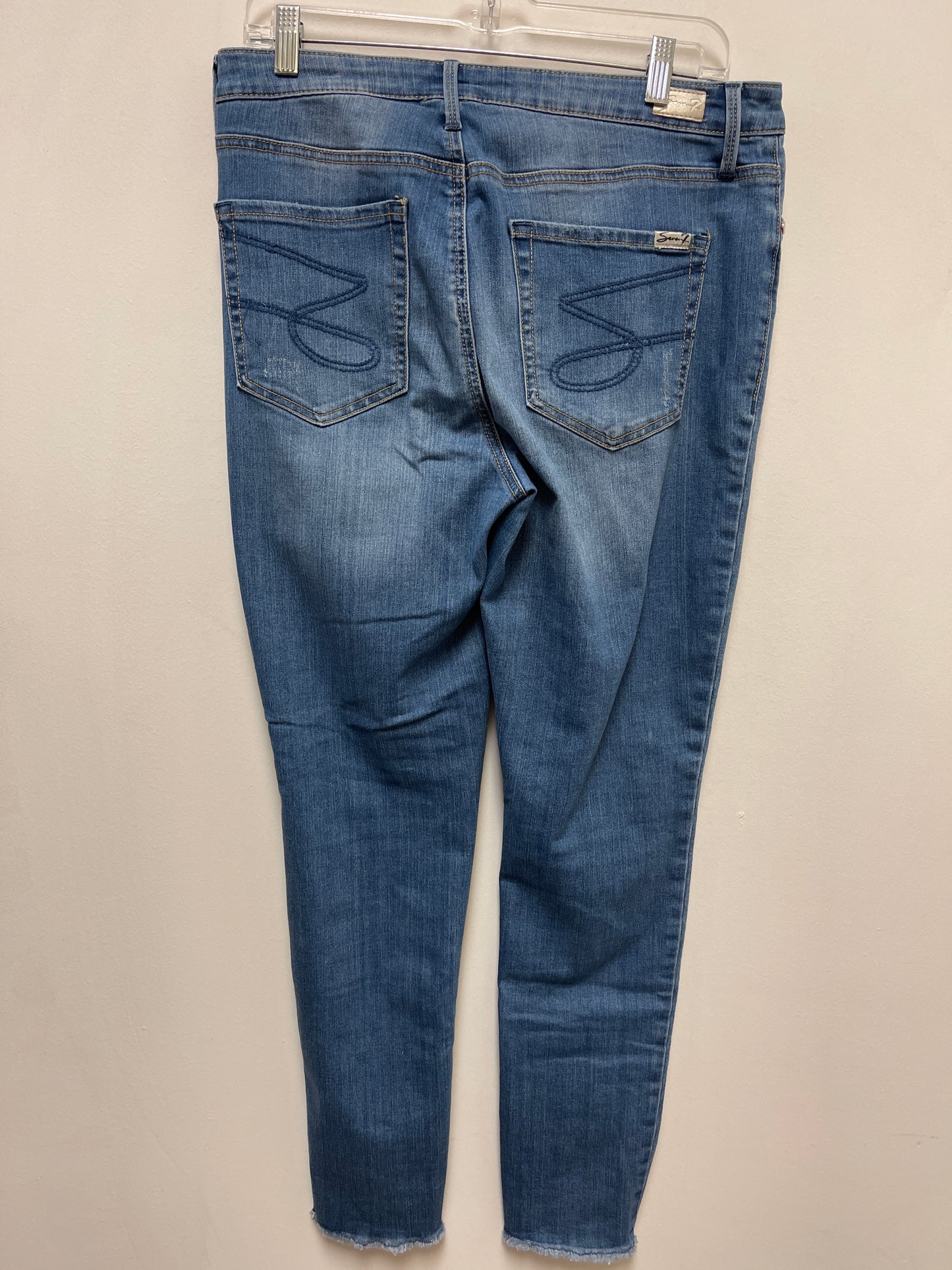 Jeans Skinny By Seven 7 In Blue Denim, Size: 12