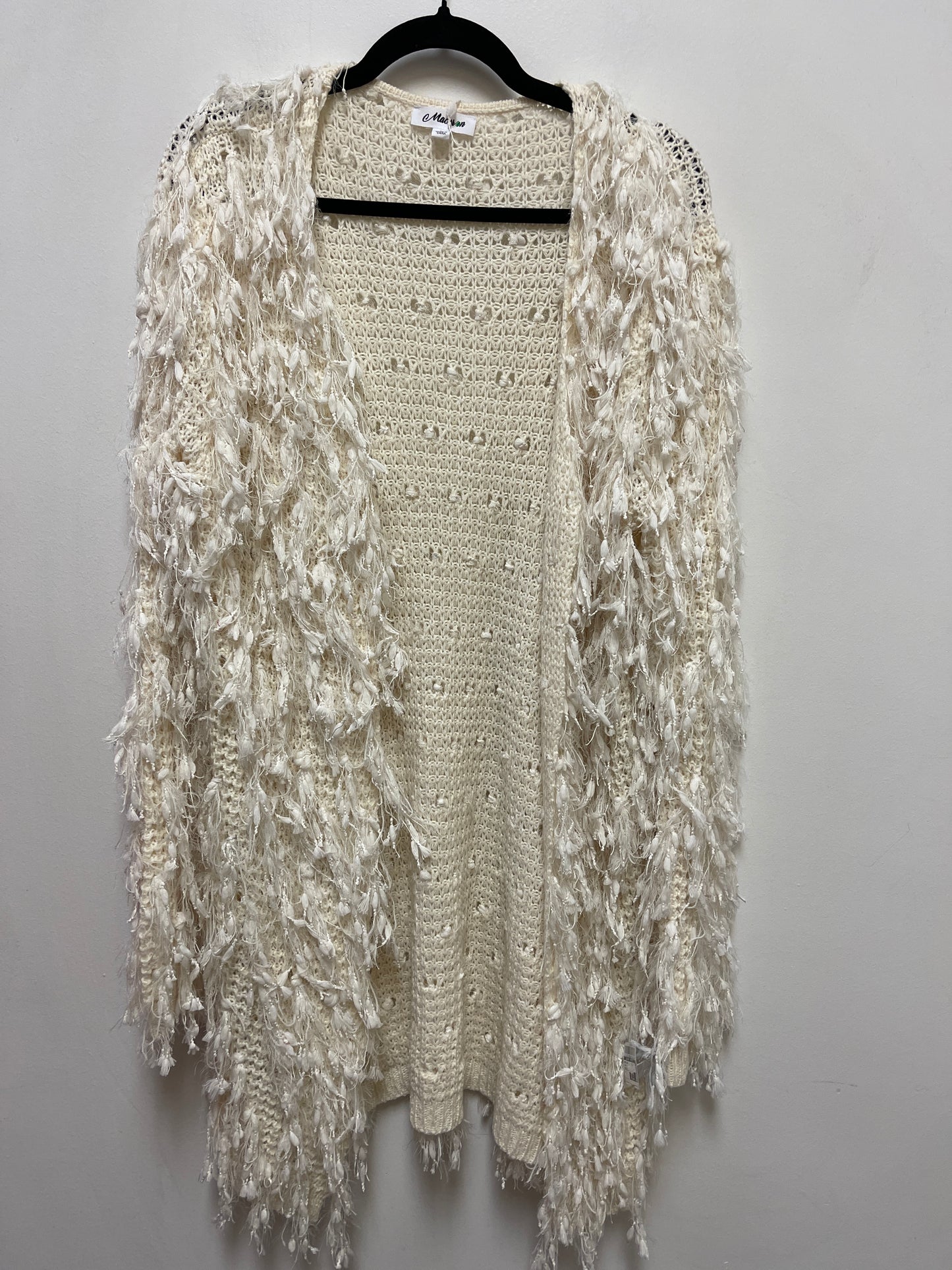 Cardigan By Clothes Mentor In Cream, Size: L