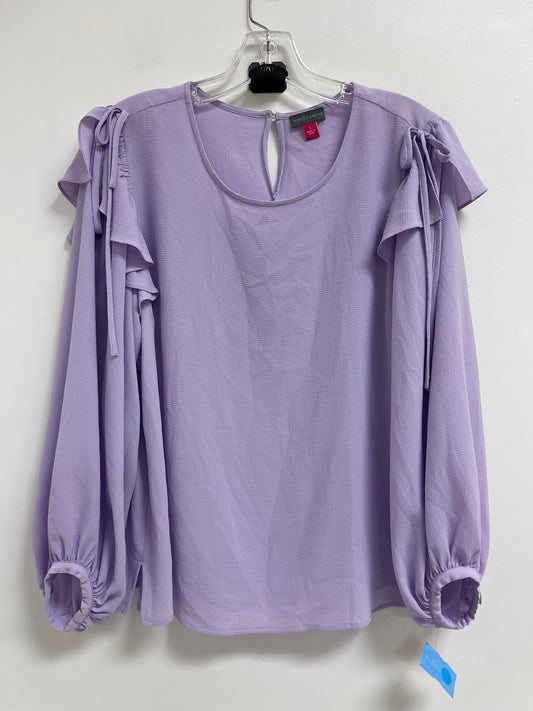 Top Long Sleeve By Vince Camuto In Purple, Size: L