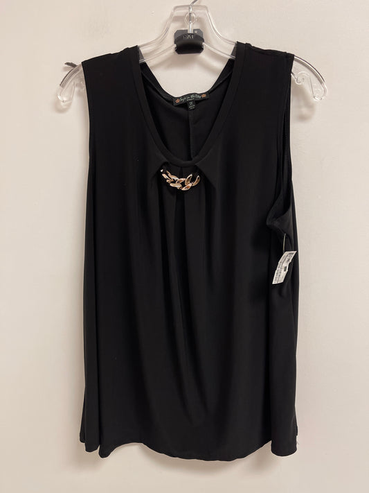 Top Sleeveless By Suzie In The City In Black, Size: 3x