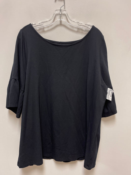 Top Short Sleeve By Lane Bryant In Black, Size: 2x