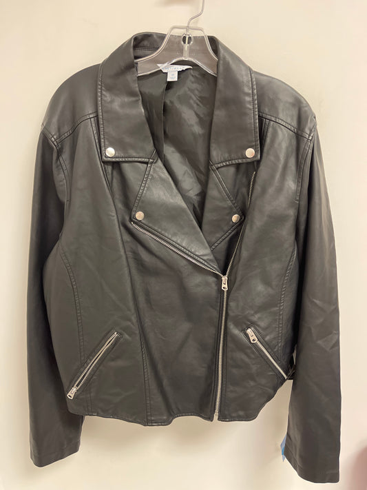 Jacket Moto By Boutique + In Black, Size: 2x