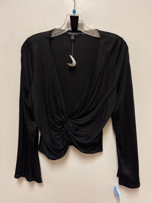 Top Long Sleeve By Banana Republic In Black, Size: M