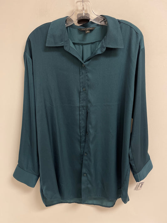 Top Long Sleeve By Banana Republic In Green, Size: M