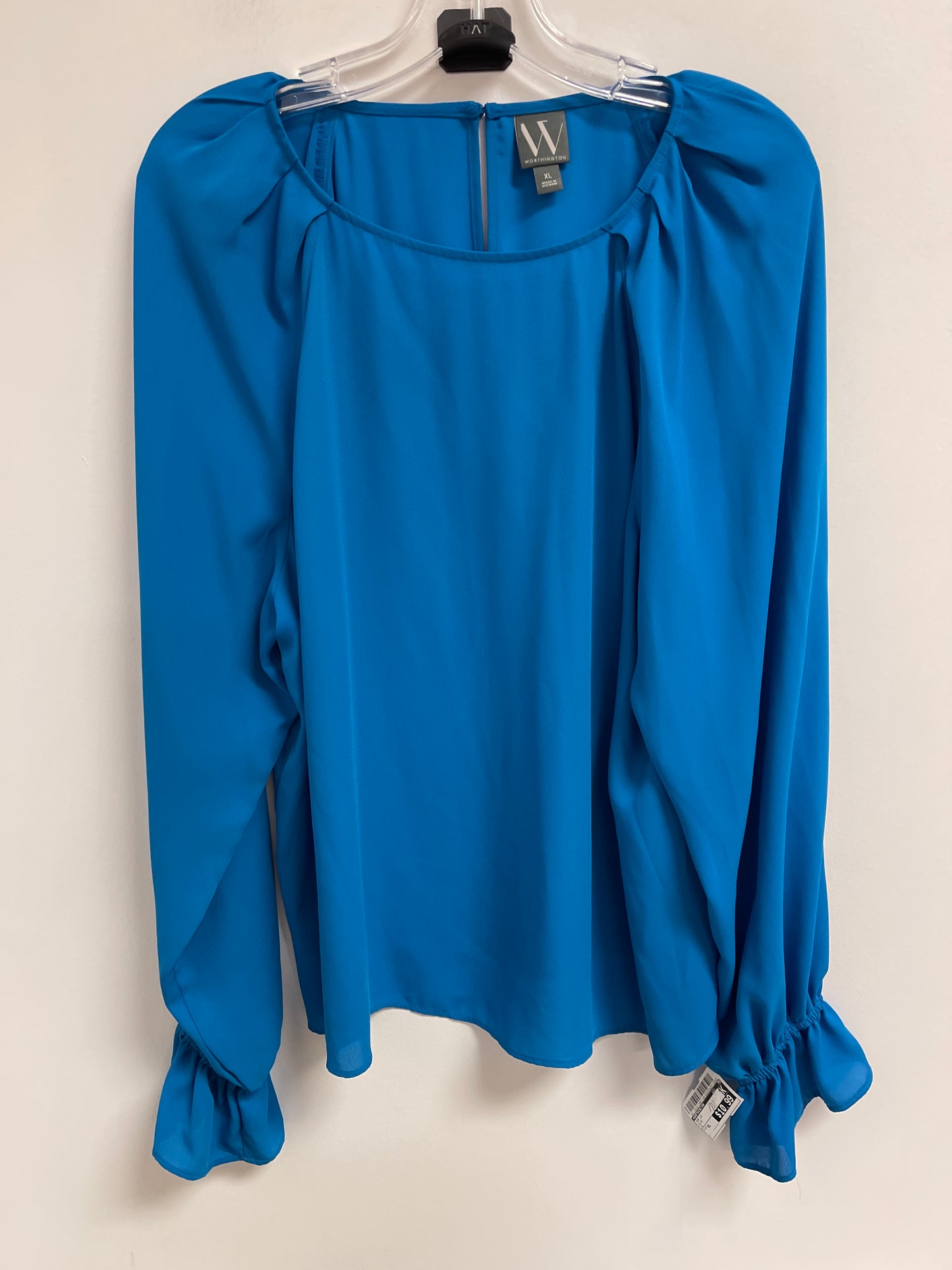 Top Long Sleeve By Worthington In Blue, Size: Xl