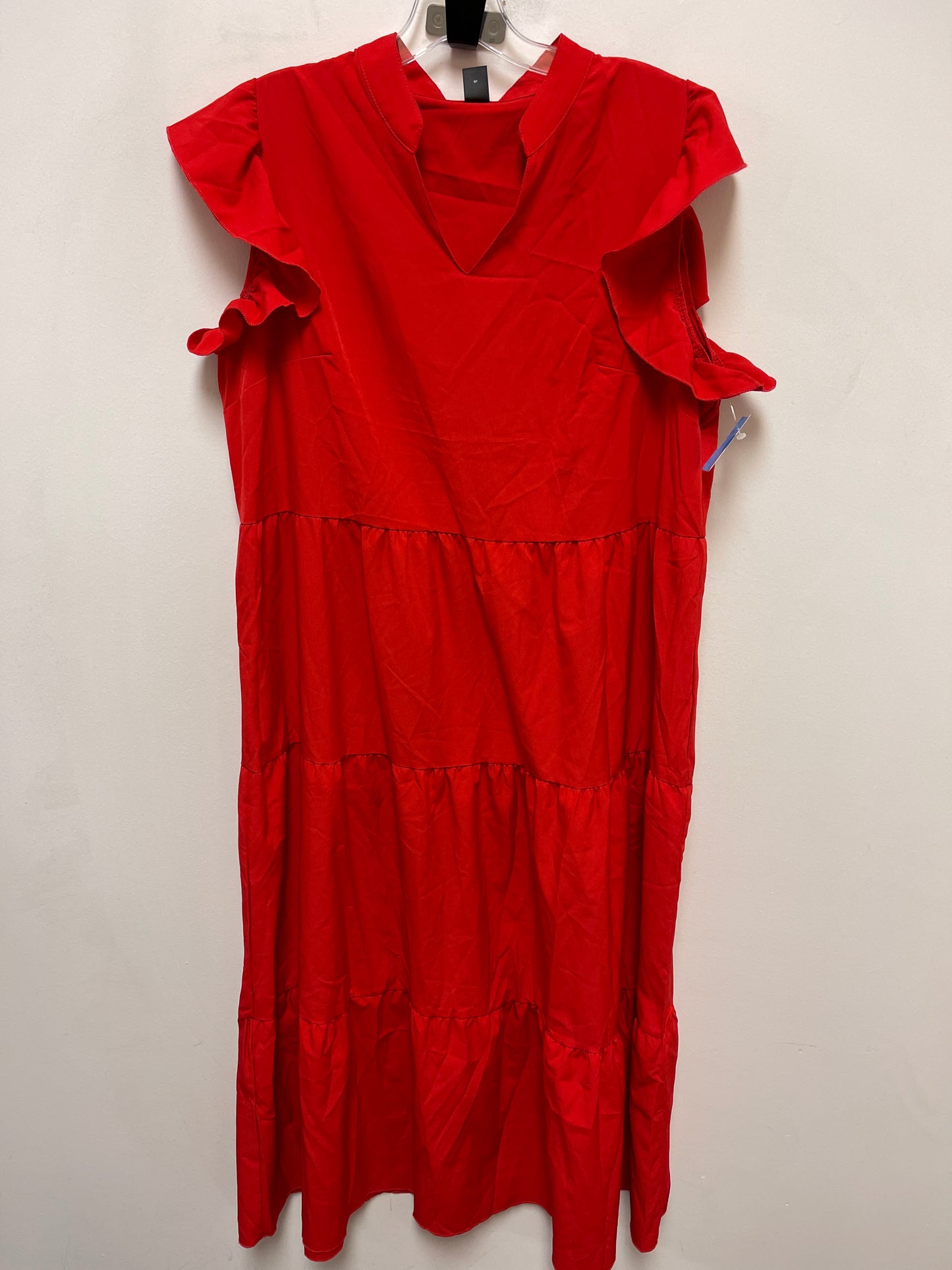 Dress Casual Maxi By Shein In Red, Size: L