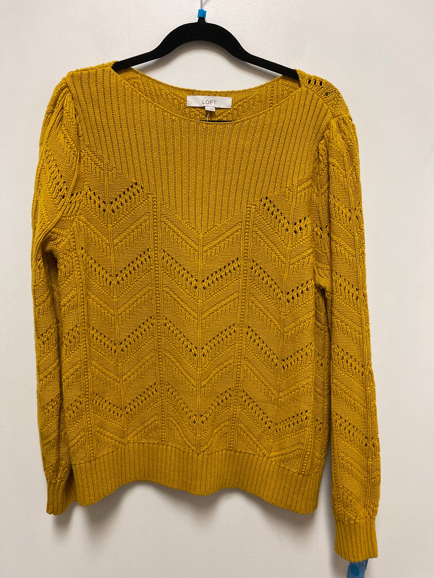 Sweater By Loft In Yellow, Size: Xl