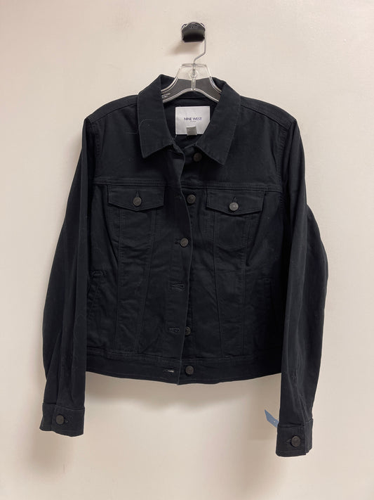 Jacket Denim By Nine West In Black, Size: L