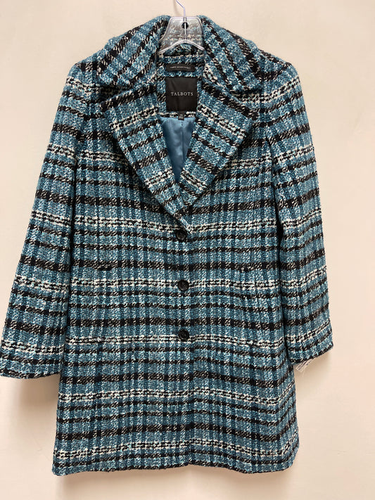 Coat Peacoat By Talbots In Black & Blue, Size: Xs