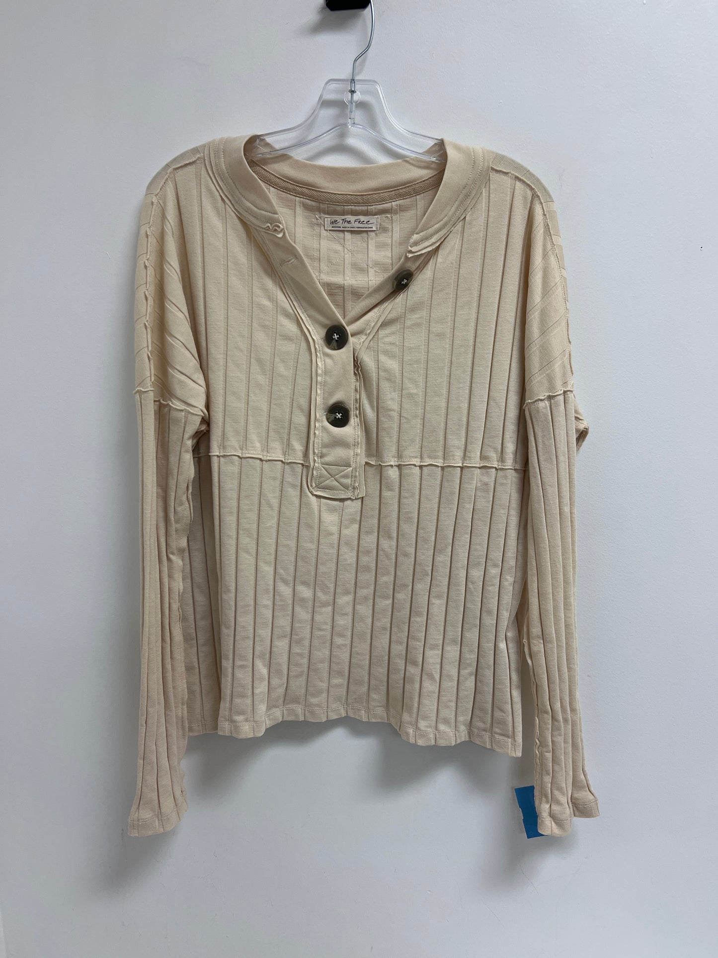 Top Long Sleeve By We The Free In Cream, Size: M