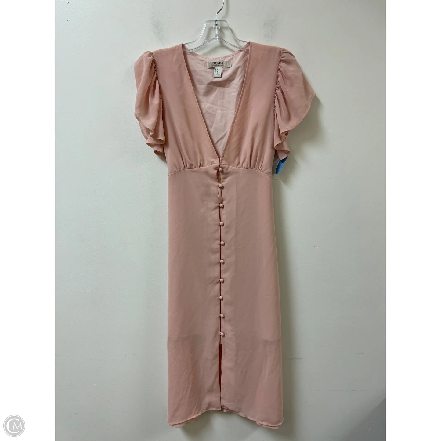 Dress Casual Midi By Forever 21 In Pink, Size: M
