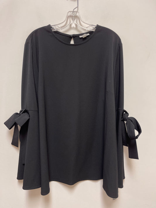 Top Long Sleeve By Halogen In Black, Size: Xl