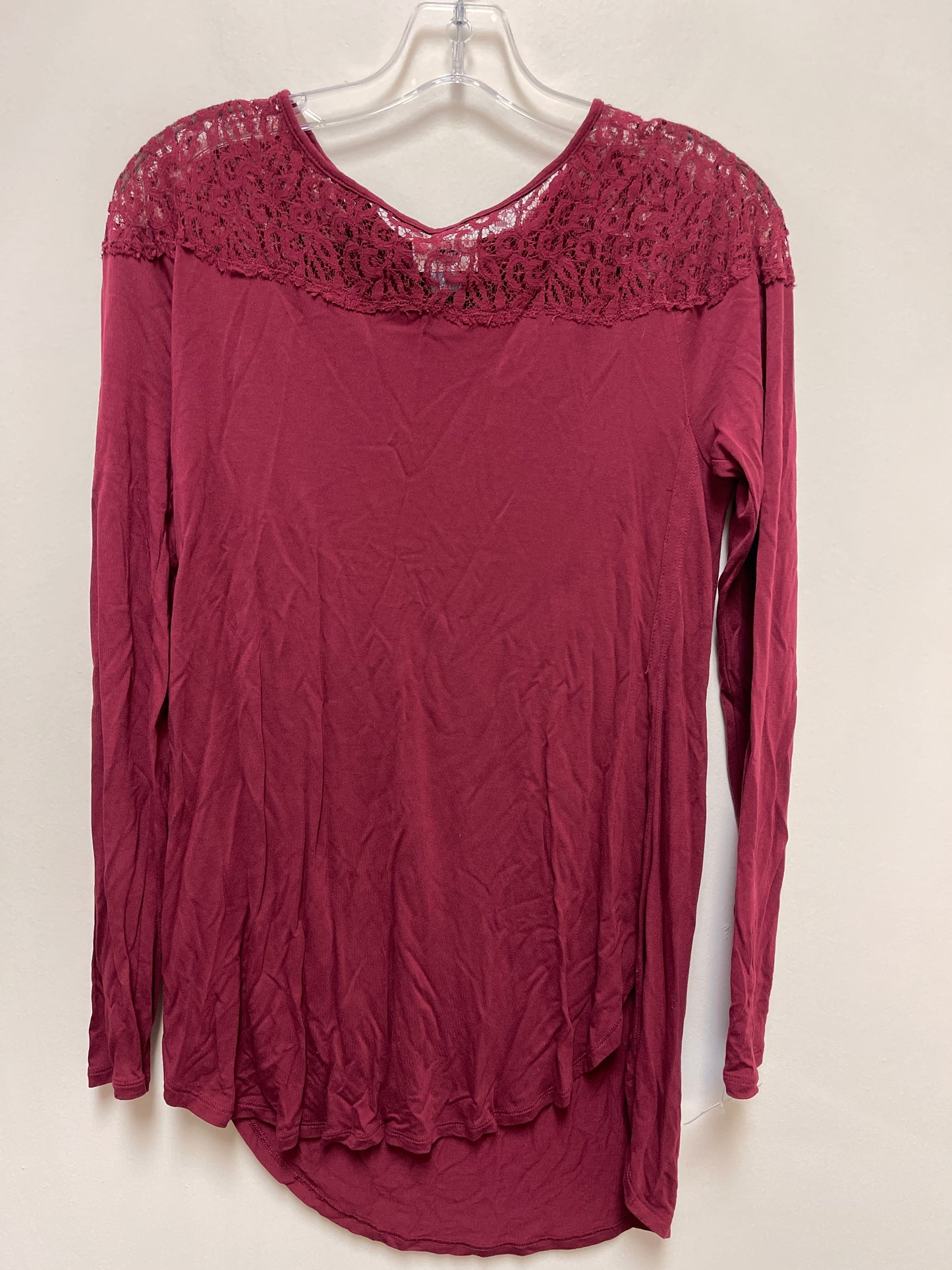 Tunic Long Sleeve By Old Navy In Red, Size: M