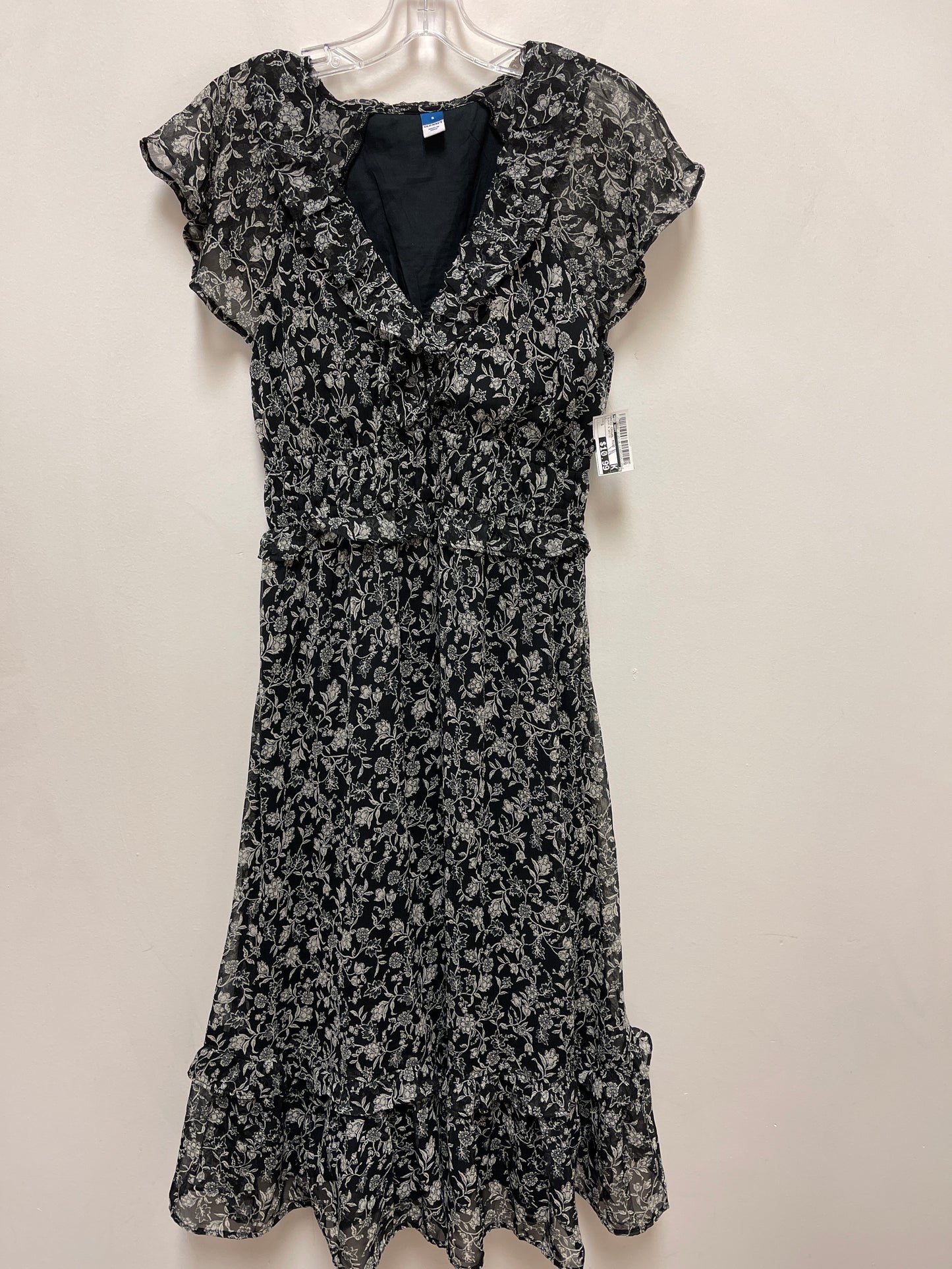 Dress Casual Midi By Old Navy In Black & White, Size: S