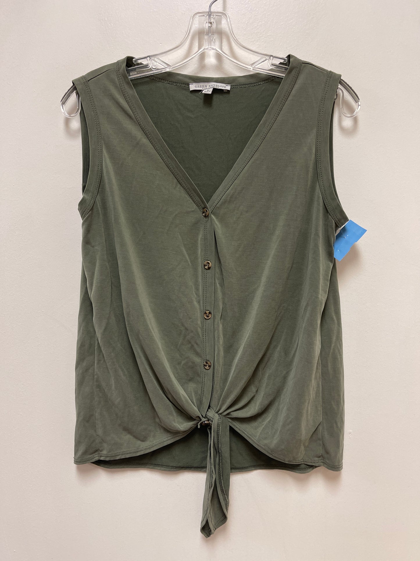 Top Sleeveless By Green Envelope In Green, Size: M