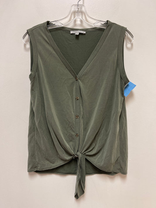 Top Sleeveless By Green Envelope In Green, Size: M